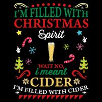 Funny Christmas Design For Cider Alcoholic Spirits Lovers Button