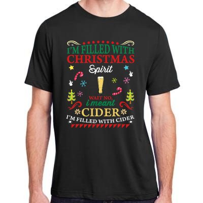 Funny Christmas Design For Cider Alcoholic Spirits Lovers Adult ChromaSoft Performance T-Shirt