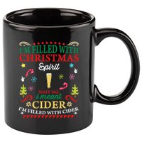 Funny Christmas Design For Cider Alcoholic Spirits Lovers 11oz C Handle Ceramic Mug