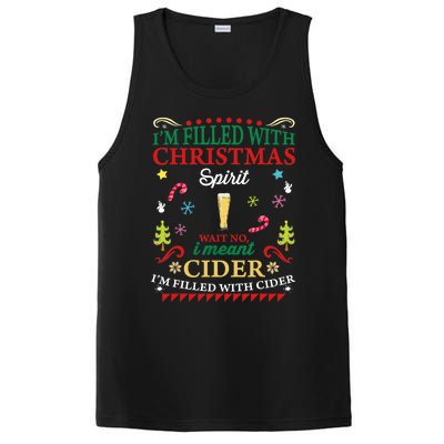 Funny Christmas Design For Cider Alcoholic Spirits Lovers PosiCharge Competitor Tank