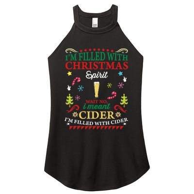 Funny Christmas Design For Cider Alcoholic Spirits Lovers Women’s Perfect Tri Rocker Tank