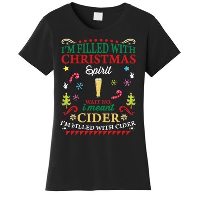 Funny Christmas Design For Cider Alcoholic Spirits Lovers Women's T-Shirt