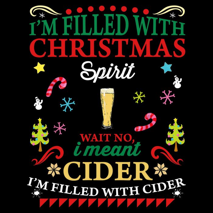 Funny Christmas Design For Cider Alcoholic Spirits Lovers Wool Snapback Cap