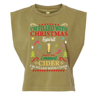 Funny Christmas Design For Cider Alcoholic Spirits Lovers Garment-Dyed Women's Muscle Tee