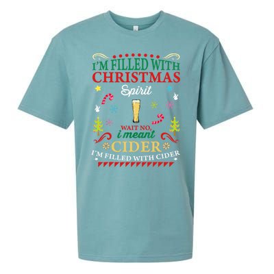 Funny Christmas Design For Cider Alcoholic Spirits Lovers Sueded Cloud Jersey T-Shirt