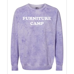 Furniture Camp Distressed Look Gift Colorblast Crewneck Sweatshirt