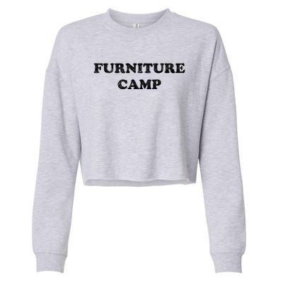 Furniture Camp Distressed Look Gift Cropped Pullover Crew