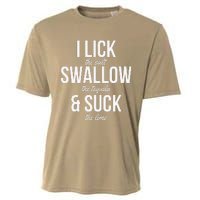 Funny Cinco De Mayo I Lick The Salt Swallow The Tequila Cooling Performance Crew T-Shirt