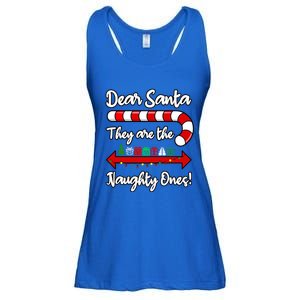 Funny Christmas Dear Santa They Are The Naughty Ones Meaningful Gift Ladies Essential Flowy Tank