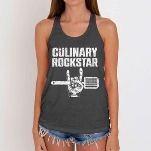 Funny Culinary Design For Women Chef Cook Culinary Lover Women's Knotted Racerback Tank