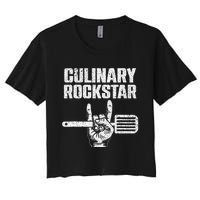 Funny Culinary Design For Women Chef Cook Culinary Lover Women's Crop Top Tee