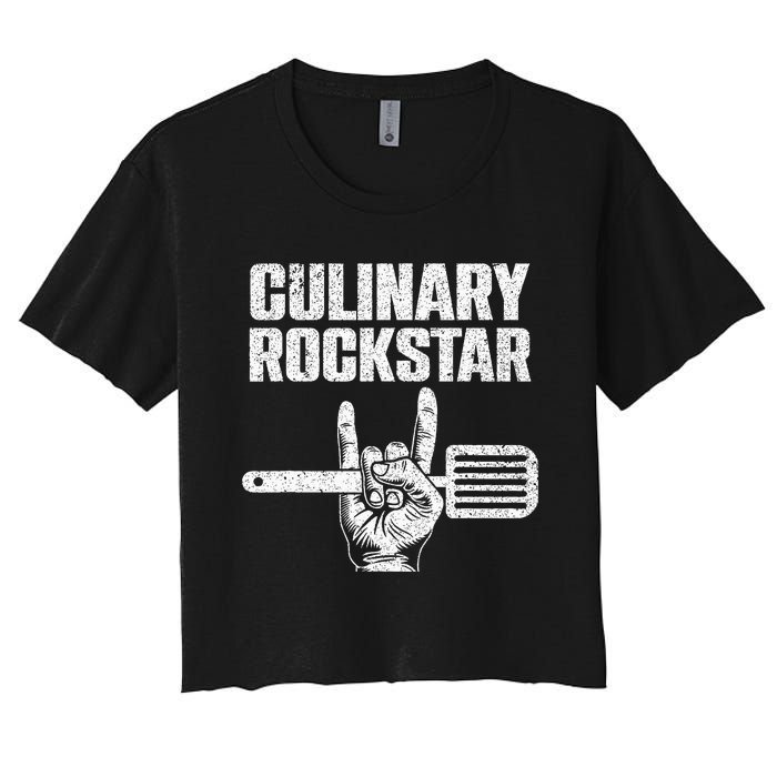 Funny Culinary Design For Women Chef Cook Culinary Lover Women's Crop Top Tee