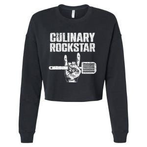 Funny Culinary Design For Women Chef Cook Culinary Lover Cropped Pullover Crew