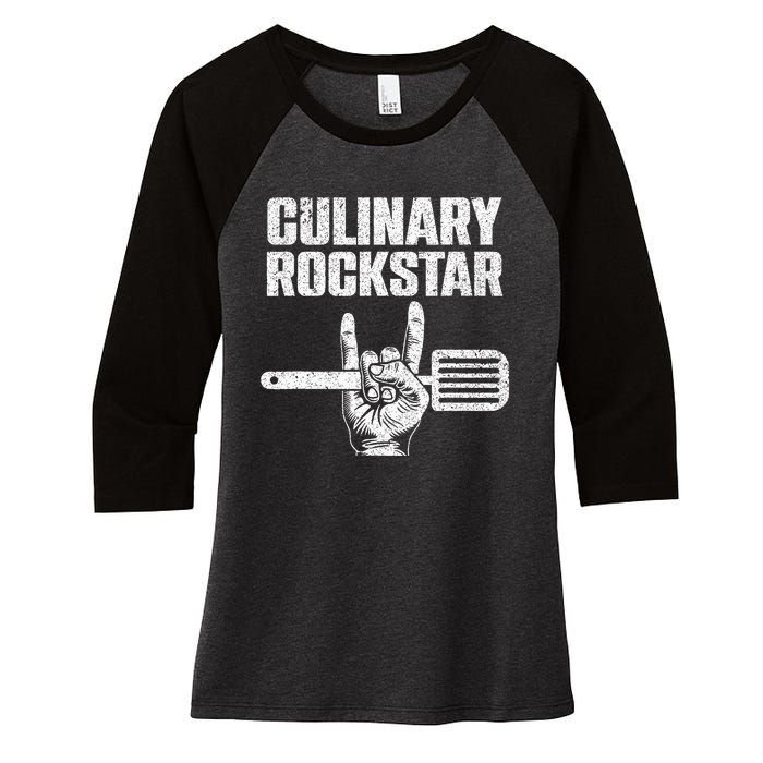 Funny Culinary Design For Women Chef Cook Culinary Lover Women's Tri-Blend 3/4-Sleeve Raglan Shirt