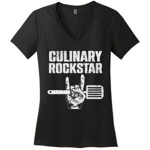 Funny Culinary Design For Women Chef Cook Culinary Lover Women's V-Neck T-Shirt