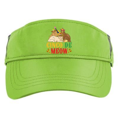 Funny Cinco De Mayo Gift Cinco De Meow Cat Sombrero Adult Drive Performance Visor