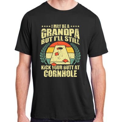 Funny Cornhole Design For Men Grandpa Sack Toss Game Lovers Adult ChromaSoft Performance T-Shirt