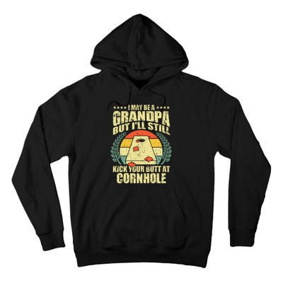 Funny Cornhole Design For Men Grandpa Sack Toss Game Lovers Tall Hoodie