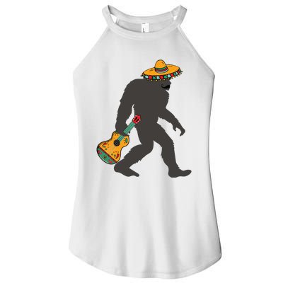 Funny Cinco De Mayo Bigfoot Mexican Guitar Cinco De Mayo Women’s Perfect Tri Rocker Tank