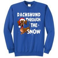 Funny Christmas Dachshund Dog Through The Snow Cool Gift Sweatshirt