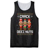 Funny Crack Deez Nuts Ugly Christmas Sweater Xmas Nutcracker Mesh Reversible Basketball Jersey Tank