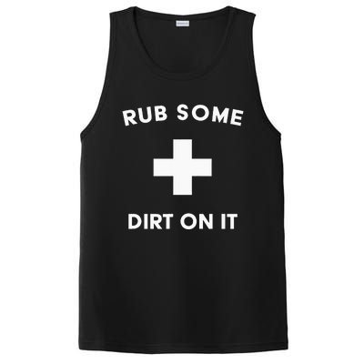 Funny Coach Dad Mom Rub Some Dirt On It Sports Saying Idiom PosiCharge Competitor Tank