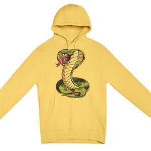 Funny Cobra Design For Men Women Kids King Snake Cobra Lover Premium Pullover Hoodie