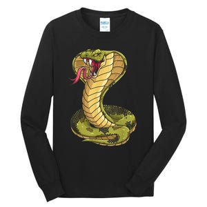 Funny Cobra Design For Men Women Kids King Snake Cobra Lover Tall Long Sleeve T-Shirt