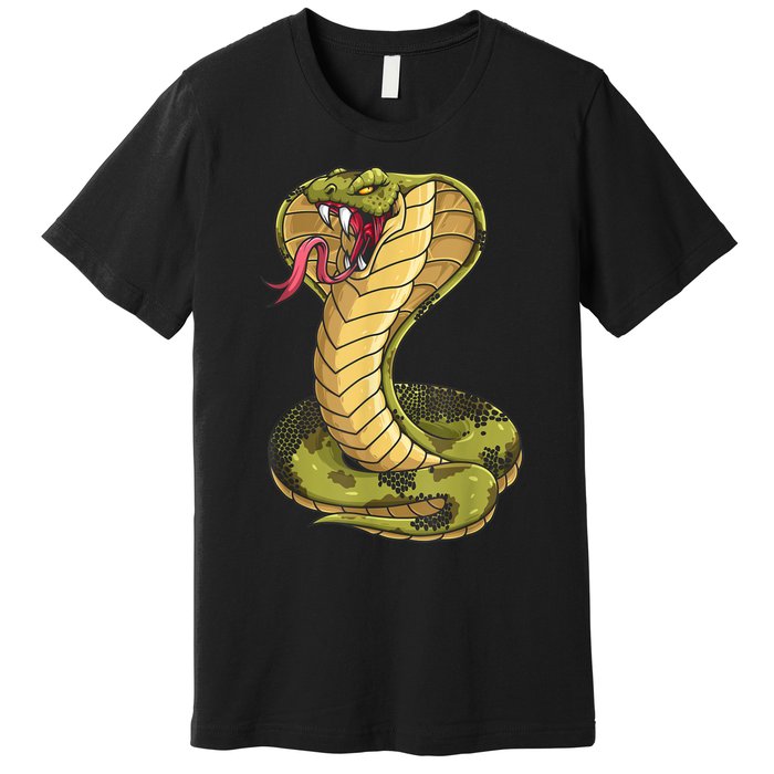 Funny Cobra Design For Men Women Kids King Snake Cobra Lover Premium T-Shirt