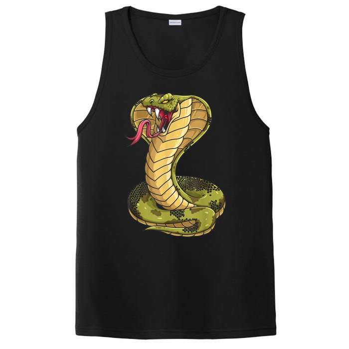 Funny Cobra Design For Men Women Kids King Snake Cobra Lover PosiCharge Competitor Tank