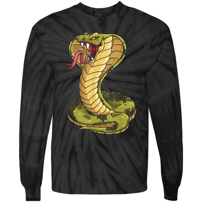 Funny Cobra Design For Men Women Kids King Snake Cobra Lover Tie-Dye Long Sleeve Shirt