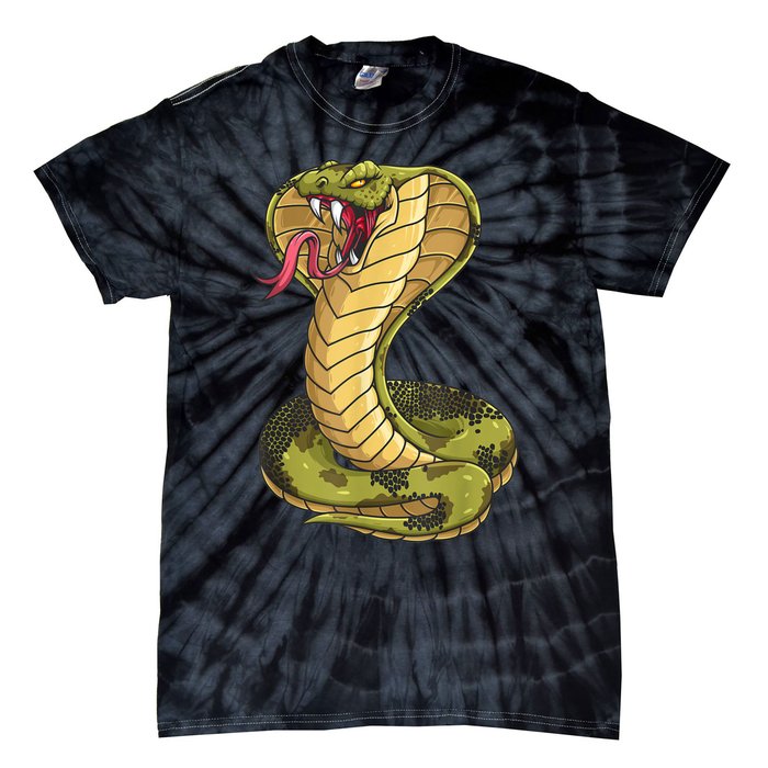 Funny Cobra Design For Men Women Kids King Snake Cobra Lover Tie-Dye T-Shirt