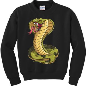 Funny Cobra Design For Men Women Kids King Snake Cobra Lover Kids Sweatshirt