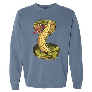 Funny Cobra Design For Men Women Kids King Snake Cobra Lover Garment-Dyed Sweatshirt