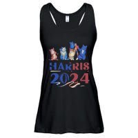 Funny Cat Design Kamala Harris 2024 Childless Cat Lady Gift Ladies Essential Flowy Tank