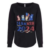 Funny Cat Design Kamala Harris 2024 Childless Cat Lady Gift Womens California Wash Sweatshirt