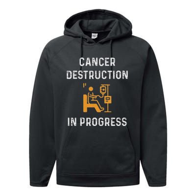 Fighting Cancer Destruction In Progress Performance Fleece Hoodie