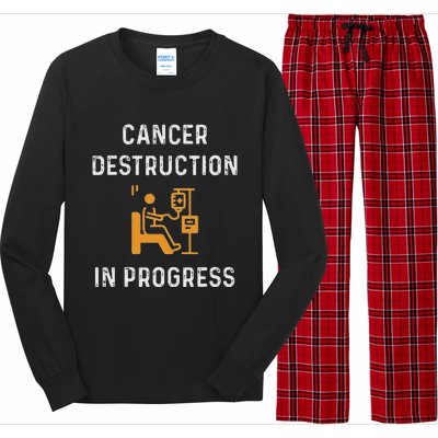 Fighting Cancer Destruction In Progress Long Sleeve Pajama Set