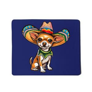 Funny Cinco De Mayo Chihuahua Graphic Mousepad