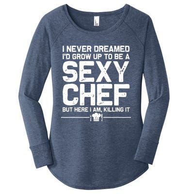 Funny Chef Design Men Women Sexy Cooking Novelty Culinary Women's Perfect Tri Tunic Long Sleeve Shirt