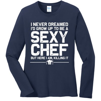 Funny Chef Design Men Women Sexy Cooking Novelty Culinary Ladies Long Sleeve Shirt