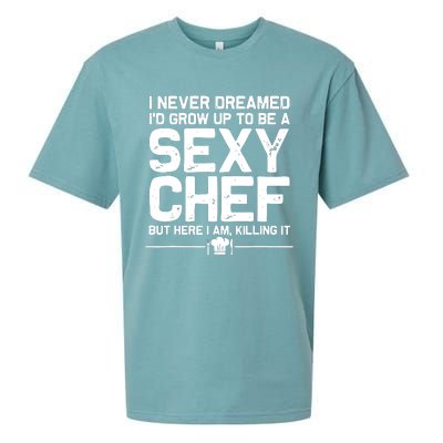 Funny Chef Design Men Women Sexy Cooking Novelty Culinary Sueded Cloud Jersey T-Shirt