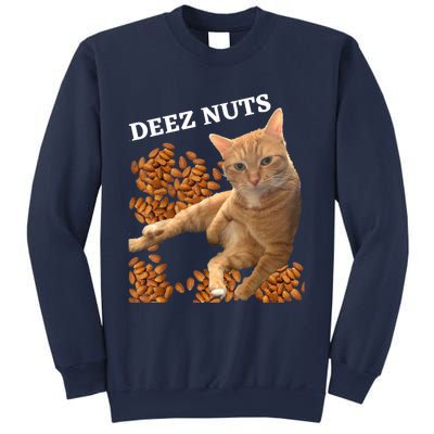 Funny Cat Deez Nuts Joke Sweatshirt