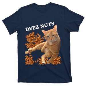 Funny Cat Deez Nuts Joke T-Shirt