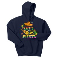 Funny Cinco De Mayo Mexican Guitar Cactus Lets Fiesta Kids Hoodie