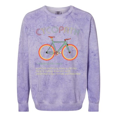 Funny Cycopath Design For Cyclists Colorblast Crewneck Sweatshirt