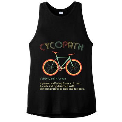 Funny Cycopath Design For Cyclists Ladies PosiCharge Tri-Blend Wicking Tank