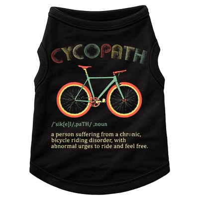 Funny Cycopath Design For Cyclists Doggie Tank