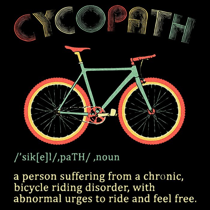 Funny Cycopath Design For Cyclists Tall T-Shirt
