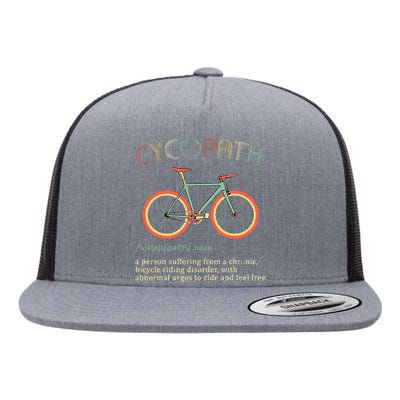 Funny Cycopath Design For Cyclists Flat Bill Trucker Hat